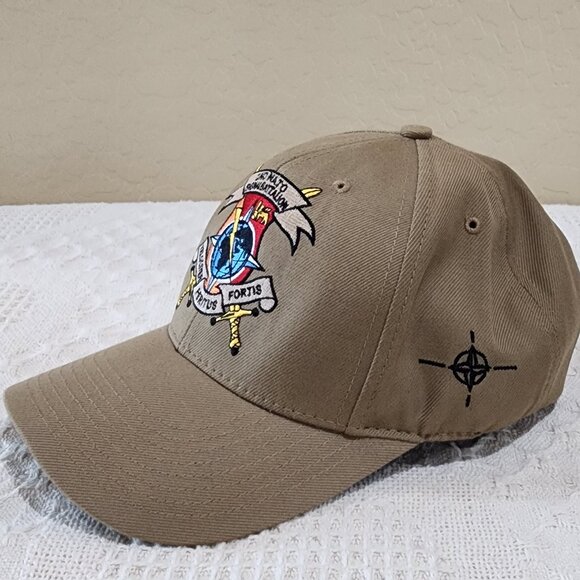 The Corps 2nd NATO Signal Battalion Logo Tan Beige Military Baseball Cap Hat - Picture 6 of 16